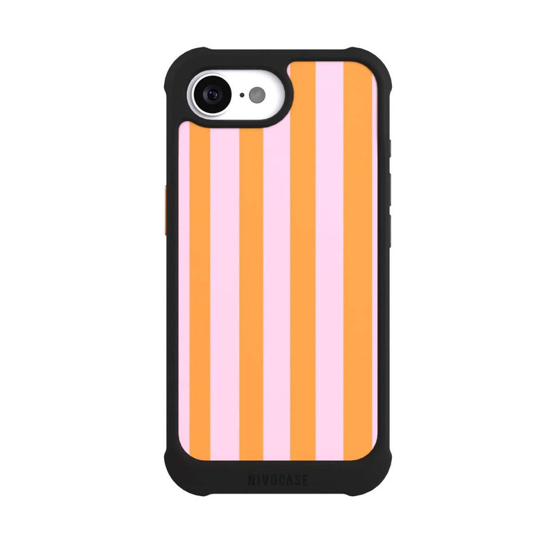 iPhone 16e NIVOmax Orange Rosa Streifen