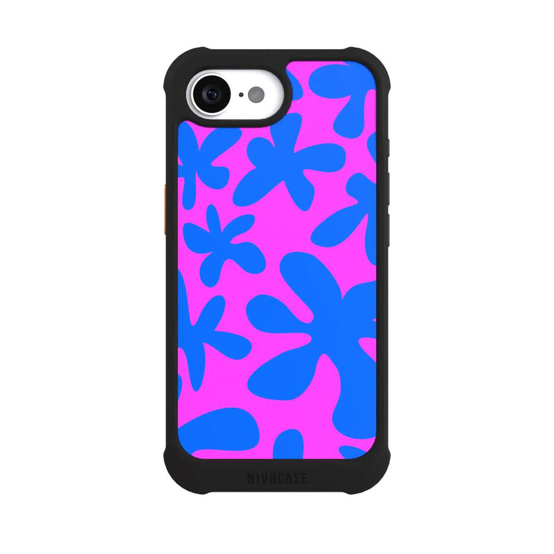 iPhone 16e NIVOmax Dopamin Flowers Blue