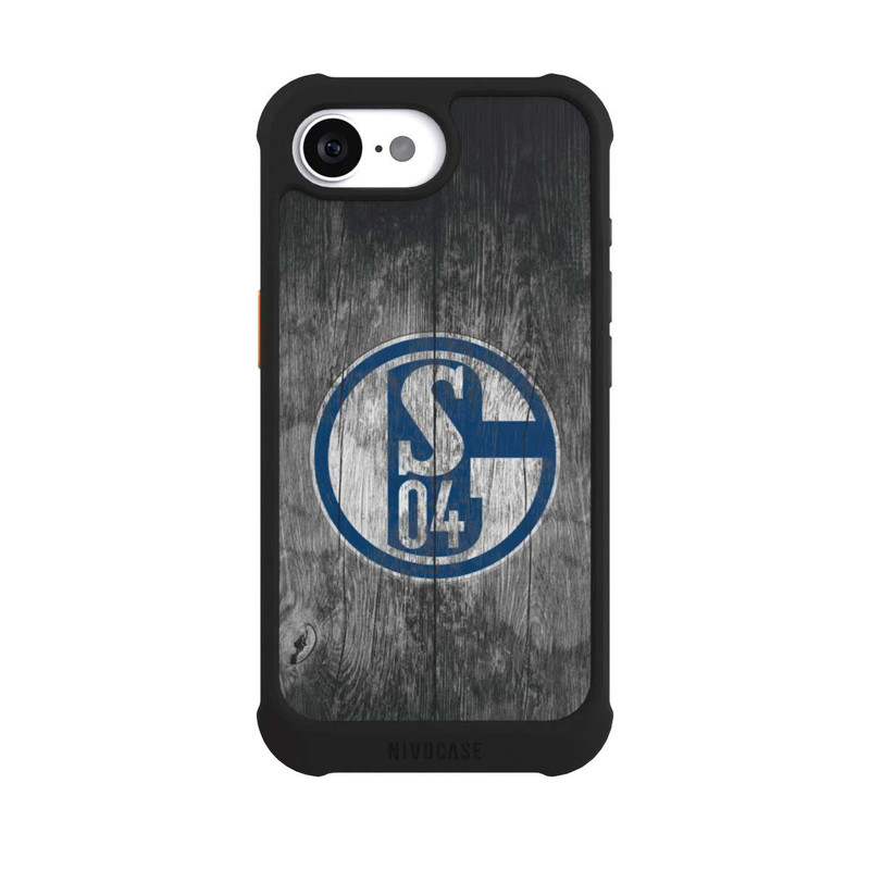 iPhone 16e NIVOmax Schalke 04 Holz Look