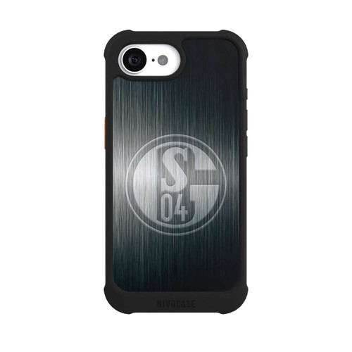 Apple iPhone 16e NIVOmax Schalke 04 Metall Look