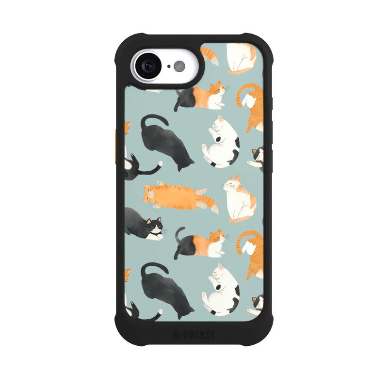 iPhone 16e NIVOmax Cats Pattern