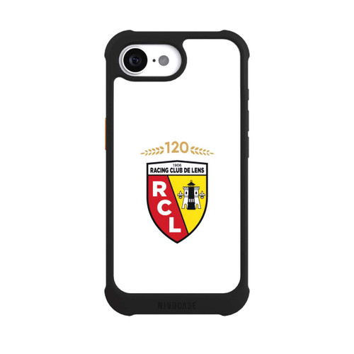 Apple iPhone 16e NIVOmax RC Lens 120 ans anniversaire blanc