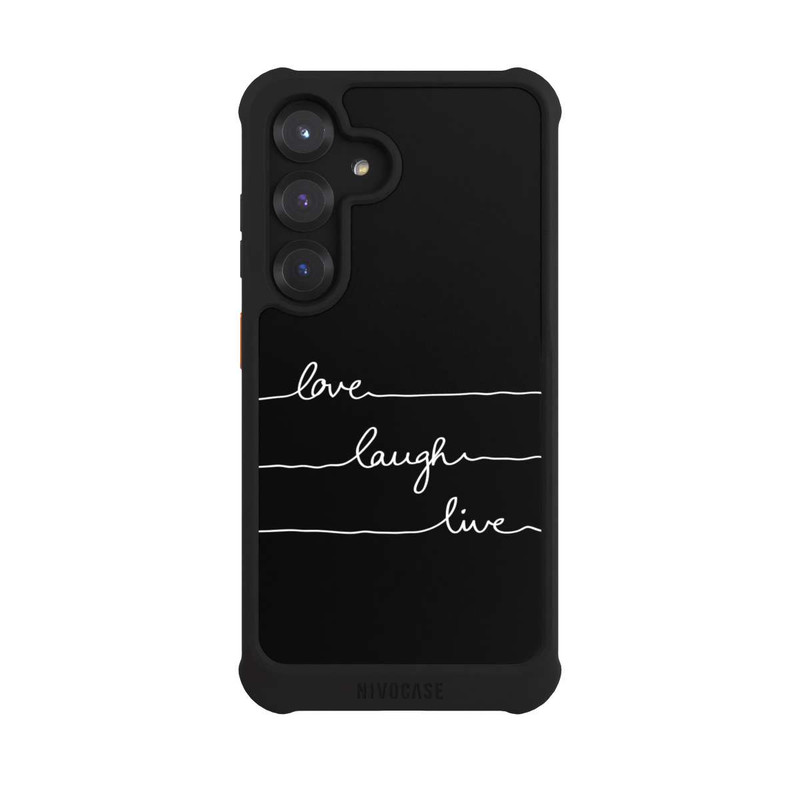 Galaxy S25 NIVOmax Love Laugh Live white/black