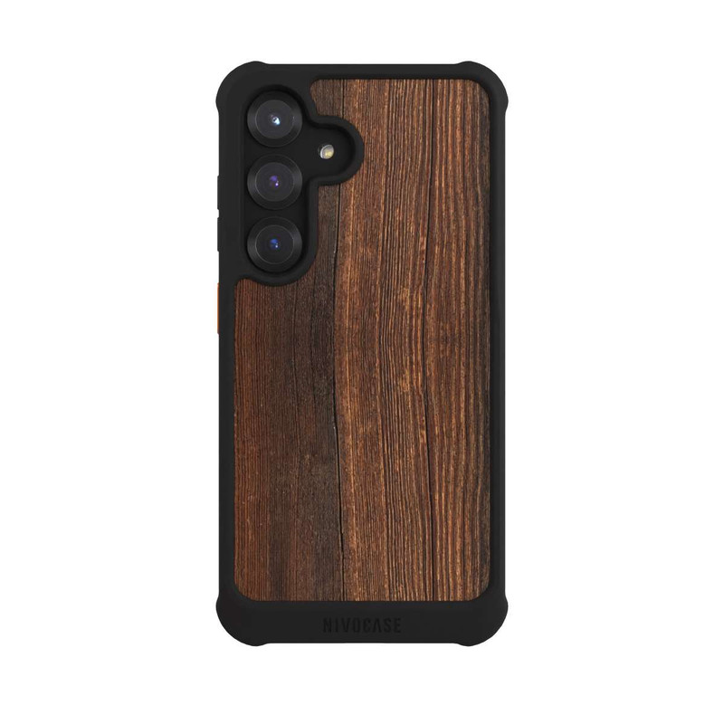Galaxy S25 NIVOmax Walnut Wood Look