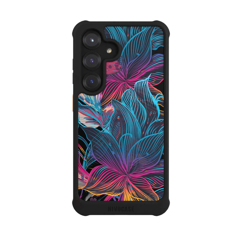 Galaxy S25 NIVOmax Le pouvoir des fleurs néon