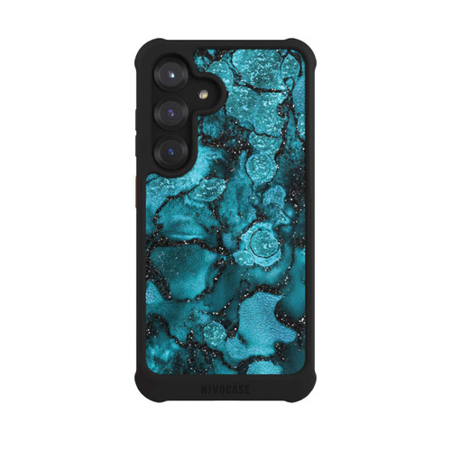 Samsung Galaxy S25 NIVOmax  Blauer Glitzerlook