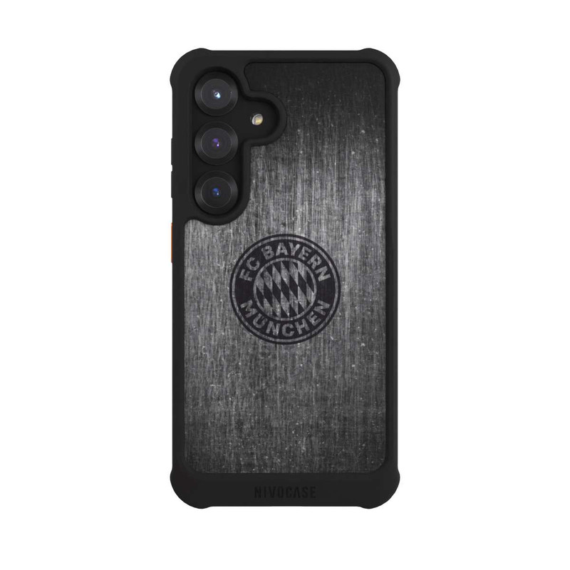 Galaxy S25 NIVOmax Metalllook FCB Logo einfarbig