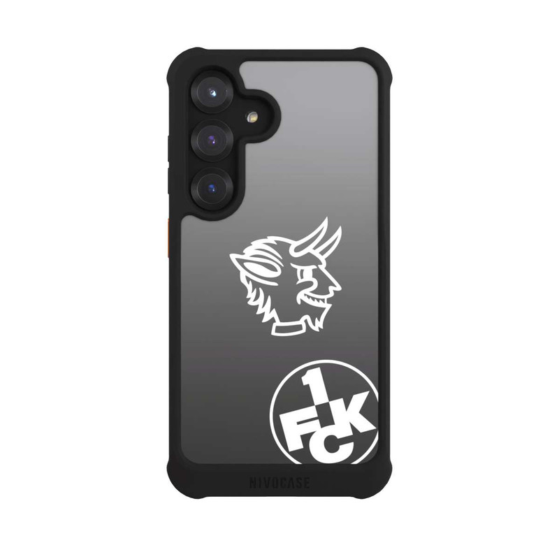 Galaxy S25 NIVOmax Teufelskopf FCK auf Schwarz