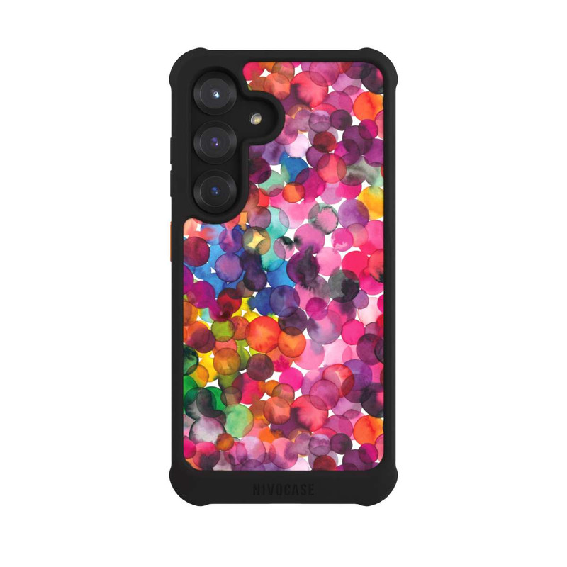 Galaxy S25 NIVOmax Überlappende Aquarellpunkte
