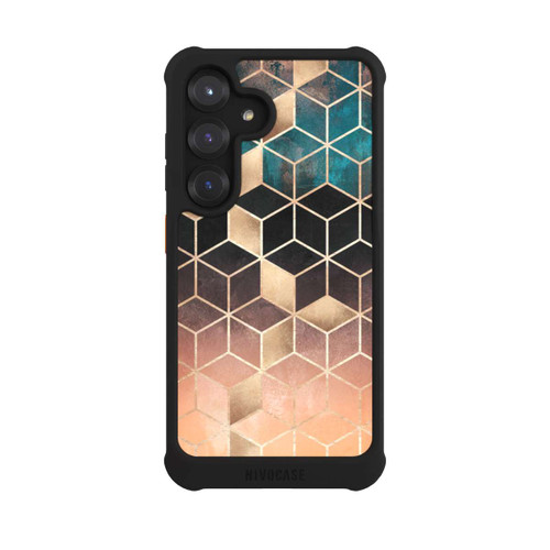 Samsung Galaxy S25 NIVOmax Cubes de rêve imprimé doré