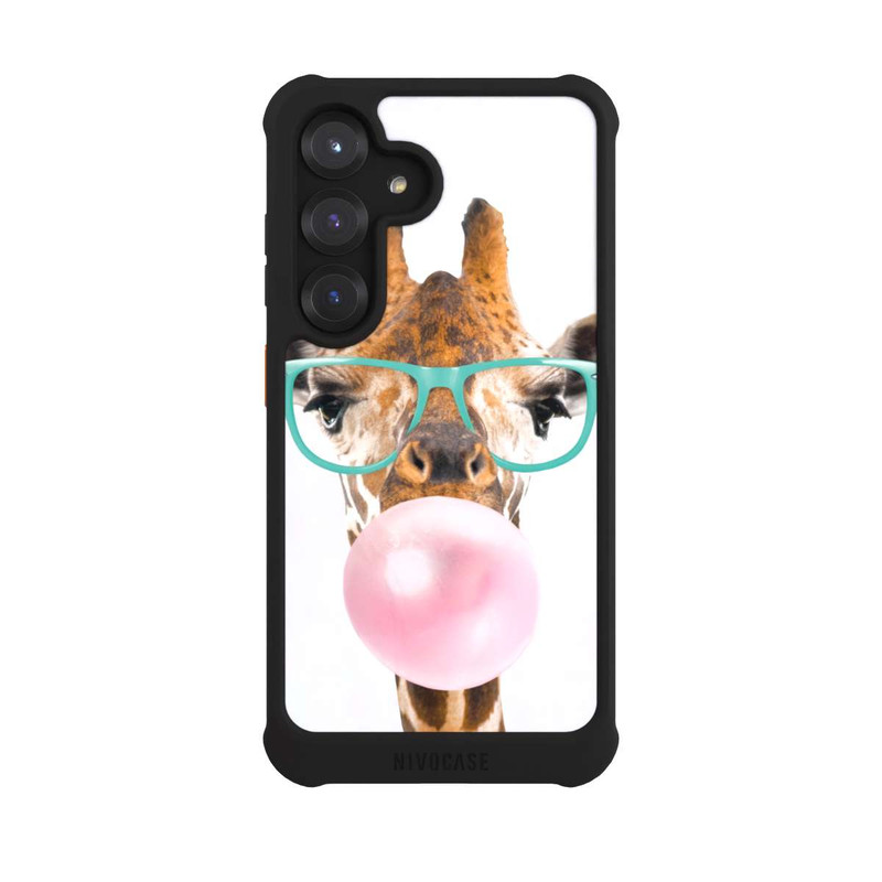 Galaxy S25 NIVOmax Giraffe mit Kaugummi
