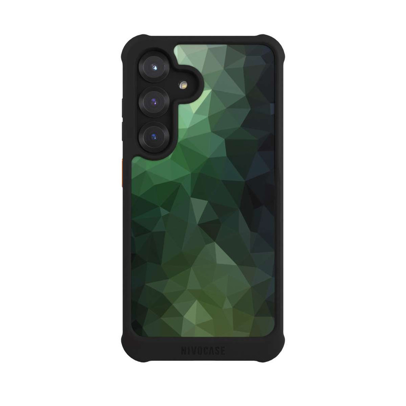 Galaxy S25 NIVOmax Polygonal Mosaic Green