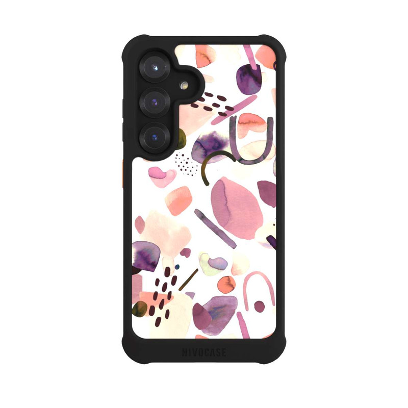 Galaxy S25 NIVOmax Abstrakte Formen aquarell lila