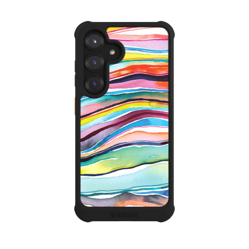 Samsung Galaxy S25 NIVOmax Watercolor Agate Layers Multi