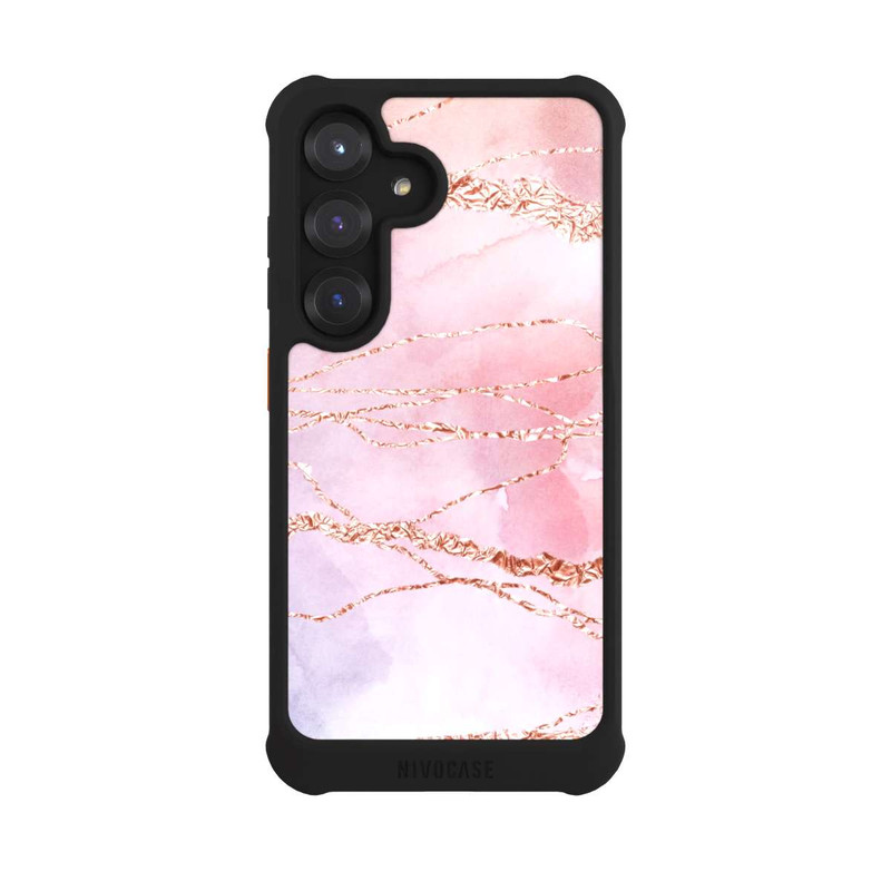 Galaxy S25 NIVOmax Glitter Look Pink Girly Marmor