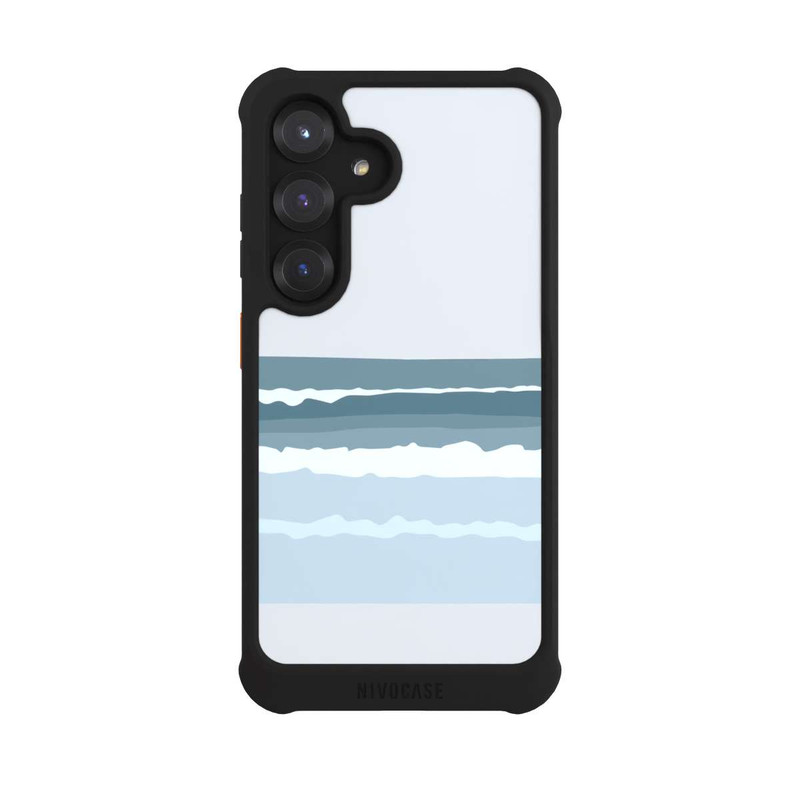 Galaxy S25 NIVOmax Abstrakte blaue Wellen