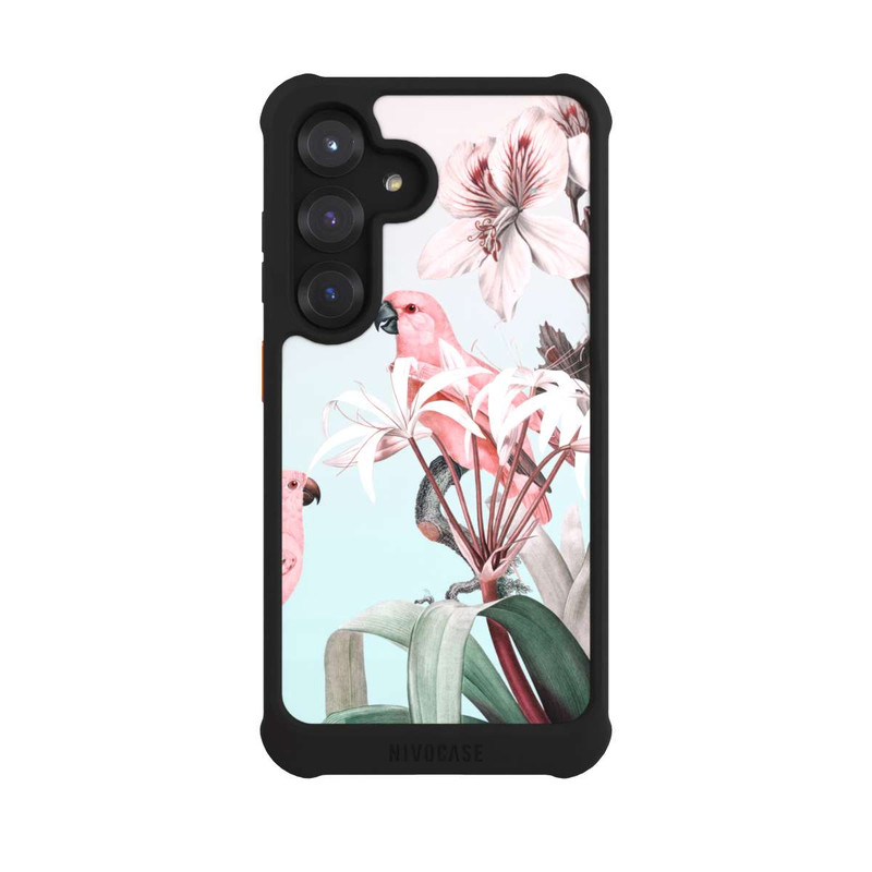 Galaxy S25 NIVOmax paradiesische Papageien Pastell