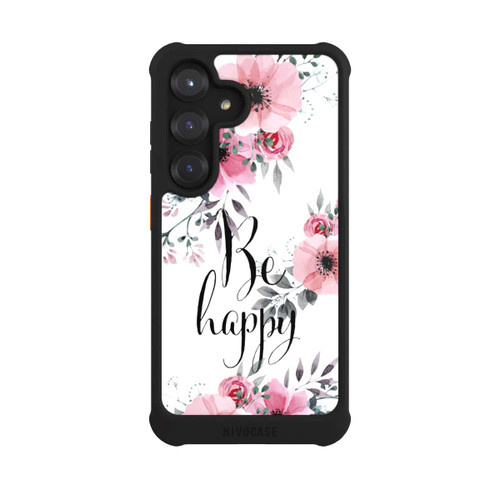 Samsung Galaxy S25 NIVOmax Be Happy Blumen