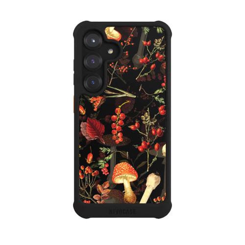 Samsung Galaxy S25 NIVOmax Mushroom Pattern Black