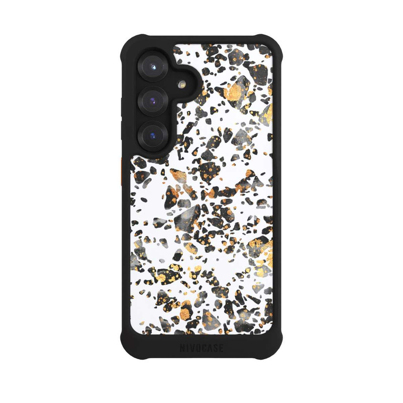 Galaxy S25 NIVOmax Gold Speckled Terrazzo