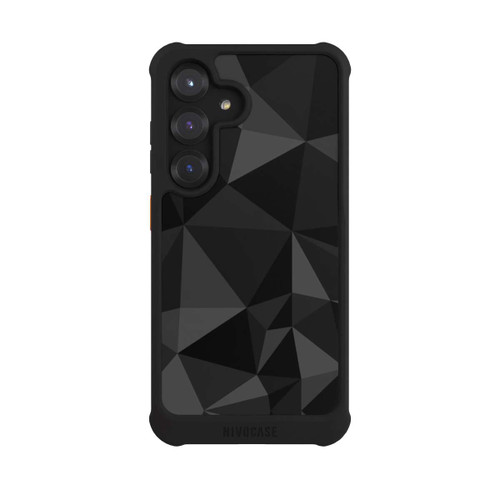 Samsung Galaxy S25 NIVOmax Polygonmuster schwarz