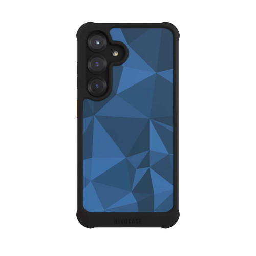 Samsung Galaxy S25 NIVOmax Polygon Pattern Blue