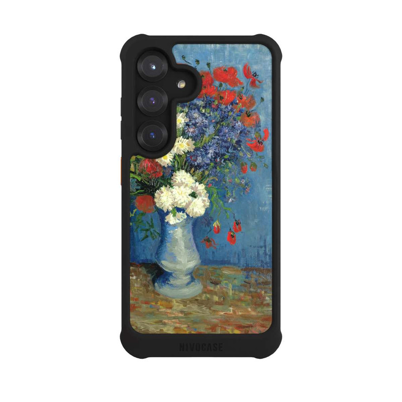 Galaxy S25 NIVOmax Still Life Vase with Cornflowers and Poppies by Vincent Van Gogh