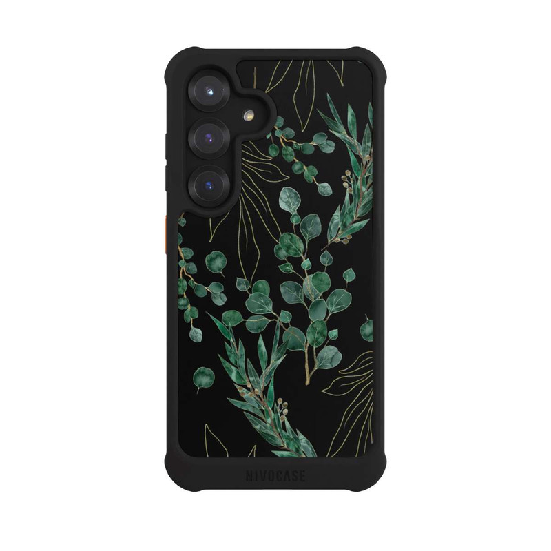 Galaxy S25 NIVOmax Eukalyptusblätter schwarz