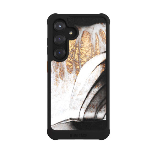 Samsung Galaxy S25 NIVOmax Veines noires et dorées