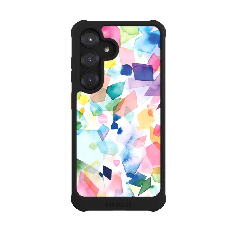 Galaxy S25 NIVOmax Colorful Watercolor Gems Diamonds