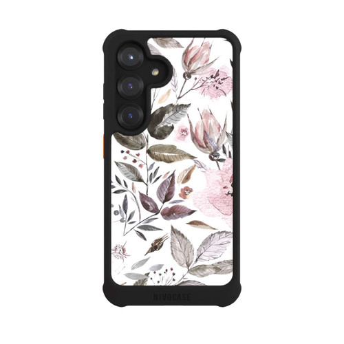 Samsung Galaxy S25 NIVOmax Aquarell braune Rosenblüten