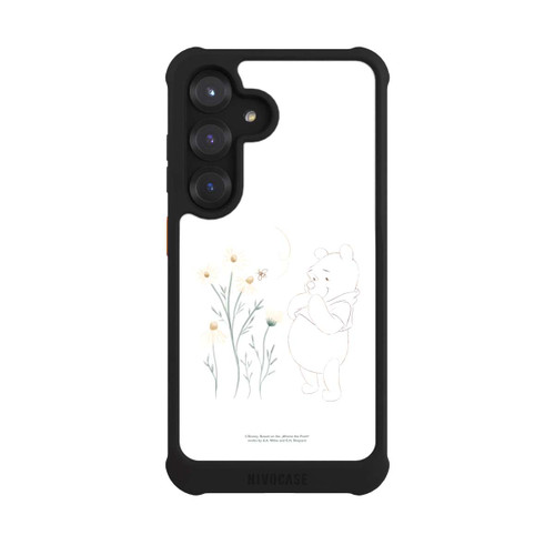 Samsung Galaxy S25 NIVOmax Winnie Puuh sieht sich Gänseblümchen an