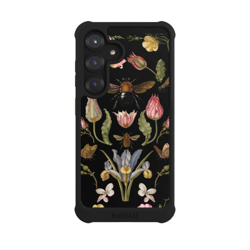 Samsung Galaxy S25 NIVOmax Wildblumen und Biene Schwarz
