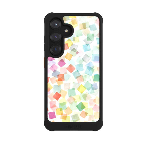 Samsung Galaxy S25 NIVOmax Confetti Geometric Plaids Rainbow