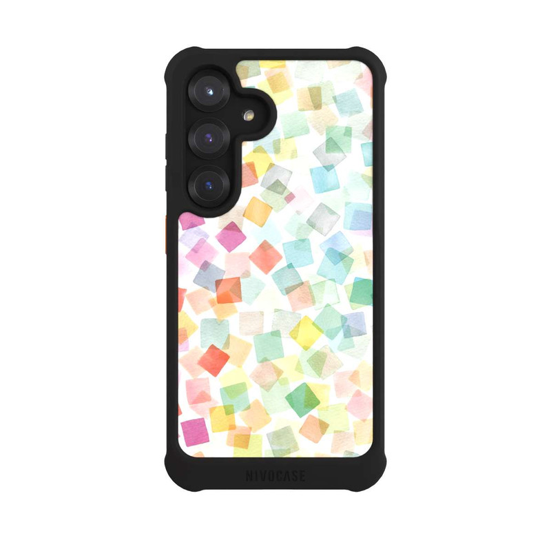 Galaxy S25 NIVOmax Confetti Geometric Plaids Rainbow