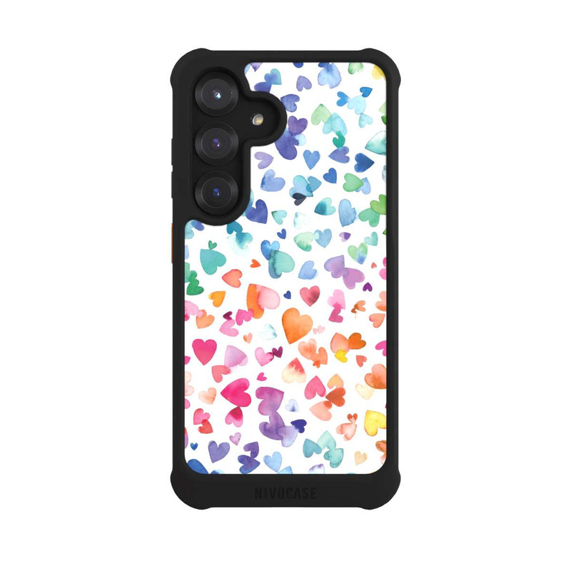 Galaxy S25 NIVOmax Watercolor Love Hearts