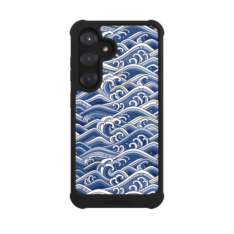 Galaxy S25 NIVOmax Vagues bleues kanagawa