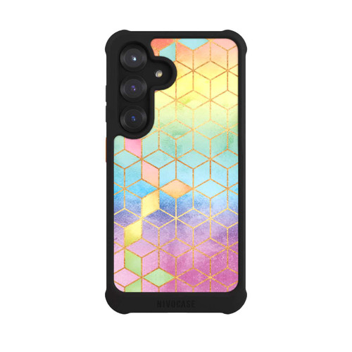 Samsung Galaxy S25 NIVOmax Cubes Arcs-en-ciel