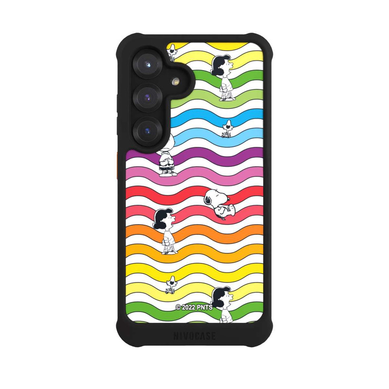 Galaxy S25 NIVOmax Snoopy Pattern Rainbow