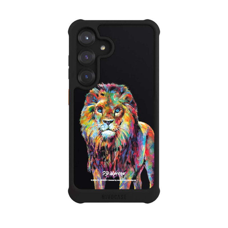Galaxy S25 NIVOmax Lion Colorful Art By P.D. Moreno