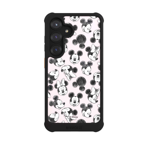 Samsung Galaxy S25 NIVOmax Minnie &amp; Mickey Viele Gesichter Pink