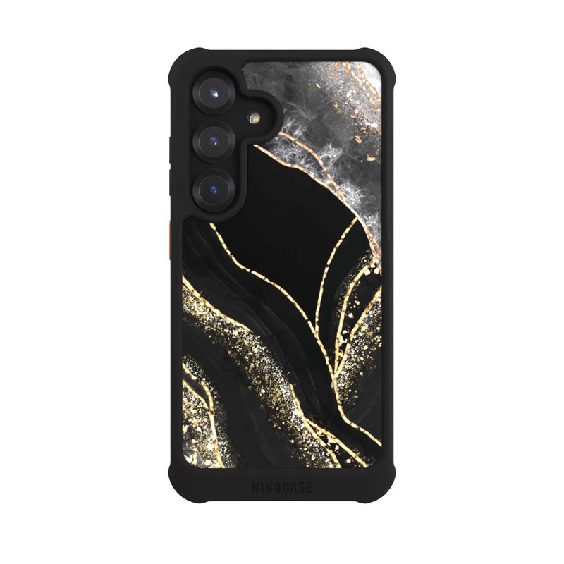 Galaxy S25 NIVOmax Marbre Sombre Or