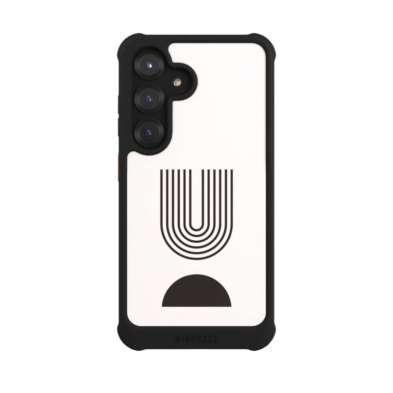 Galaxy S25 NIVOmax Moderne Kunst Schwarze Linien