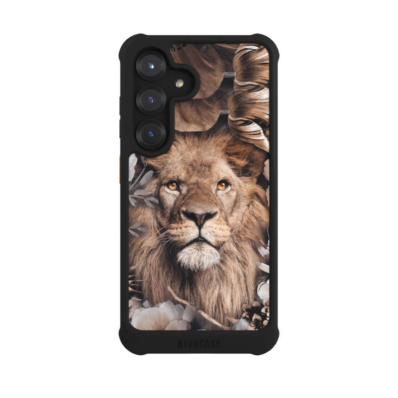 Galaxy S25 NIVOmax Lion Flower Frame beige