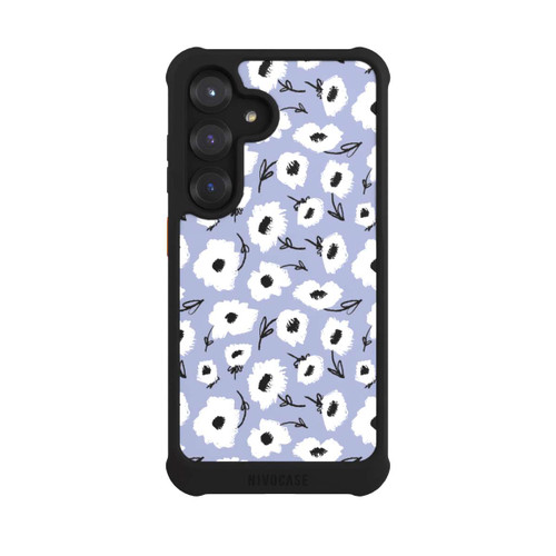 Samsung Galaxy S25 NIVOmax Pattern Fleurs Lilas