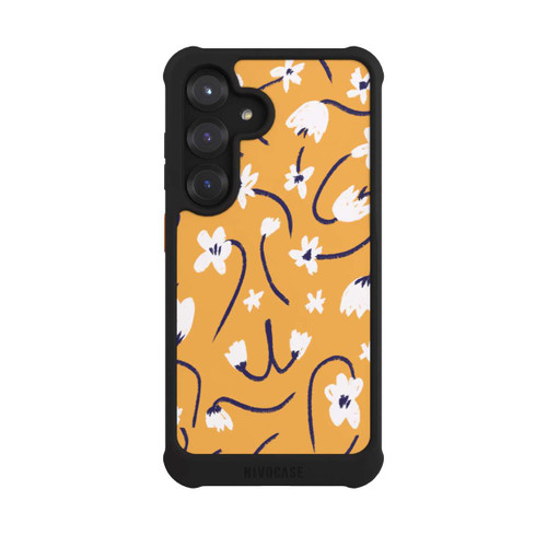 Samsung Galaxy S25 NIVOmax Pattern Petites Fleurs Jaunes