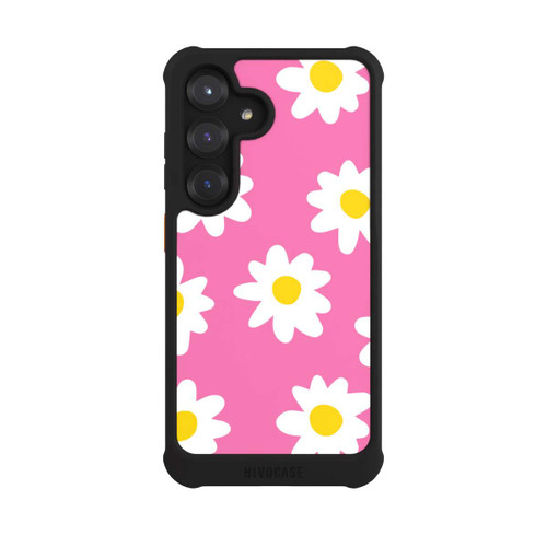 Samsung Galaxy S25 NIVOmax Daisy Pink Pattern