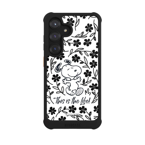 Samsung Galaxy S25 NIVOmax Snoopy This Is The Life Noir &amp; Blanc