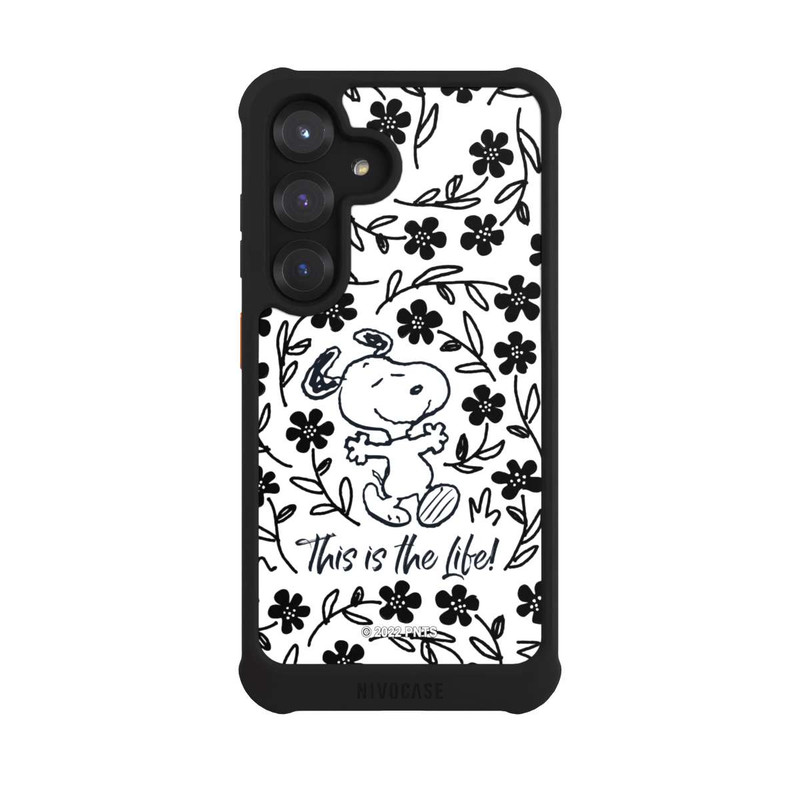 Galaxy S25 NIVOmax Snoopy This Is The Life Noir & Blanc