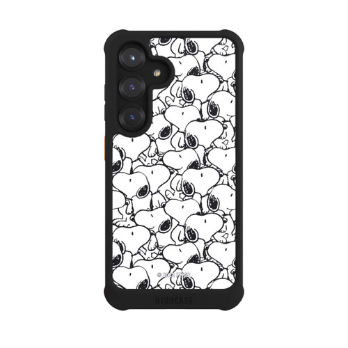 Samsung Galaxy S25 NIVOmax Snoopy Muster Schwarz und Weiß